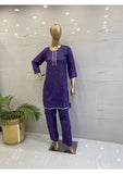 Airjet Lawn Digital Printed Suit 2Pcs - (Purple)