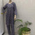 Printed Viscose Stitched Suit 2PCs (Navy Blue)