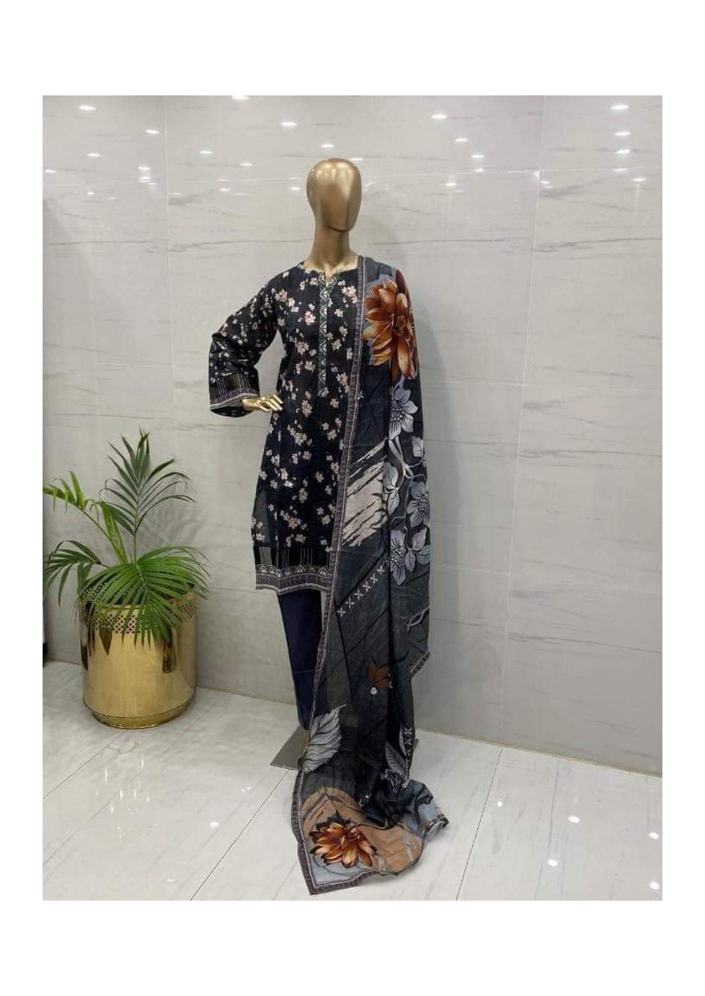 Viscose Printed 3Pcs Suits by Boga's - (TP0310)