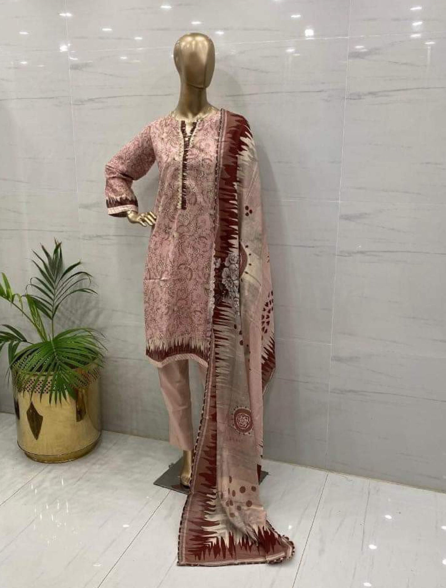 Viscose Printed 3Pcs Suits by Boga's - (TP0310)