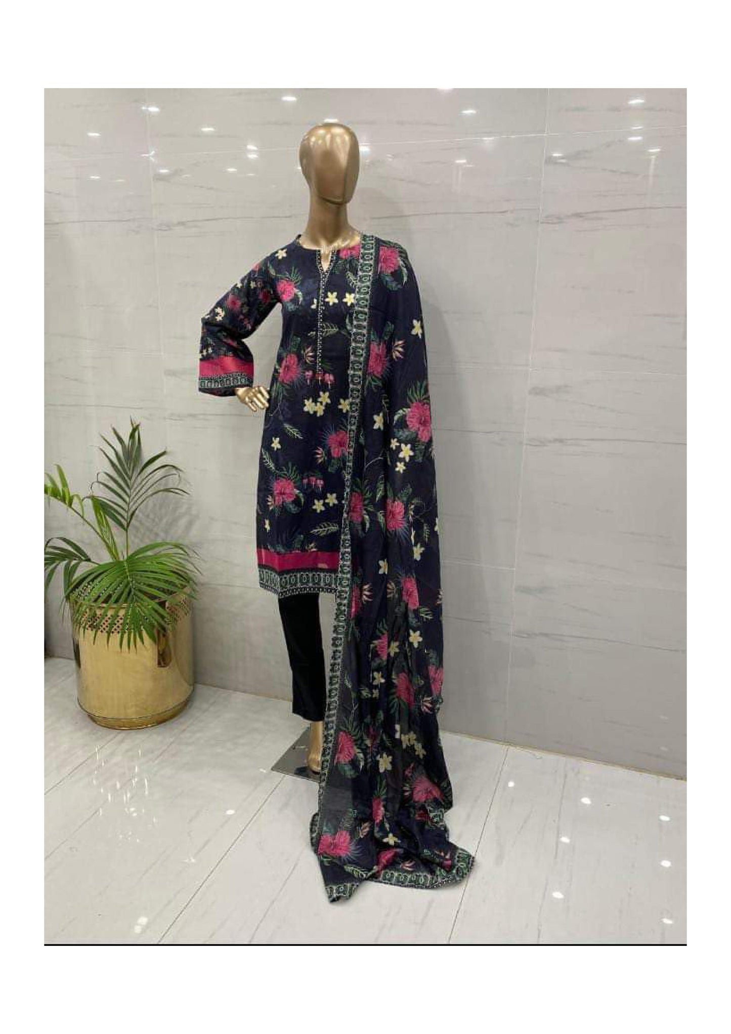 Viscose Printed 3Pcs Suits by Boga's - (TP0310)