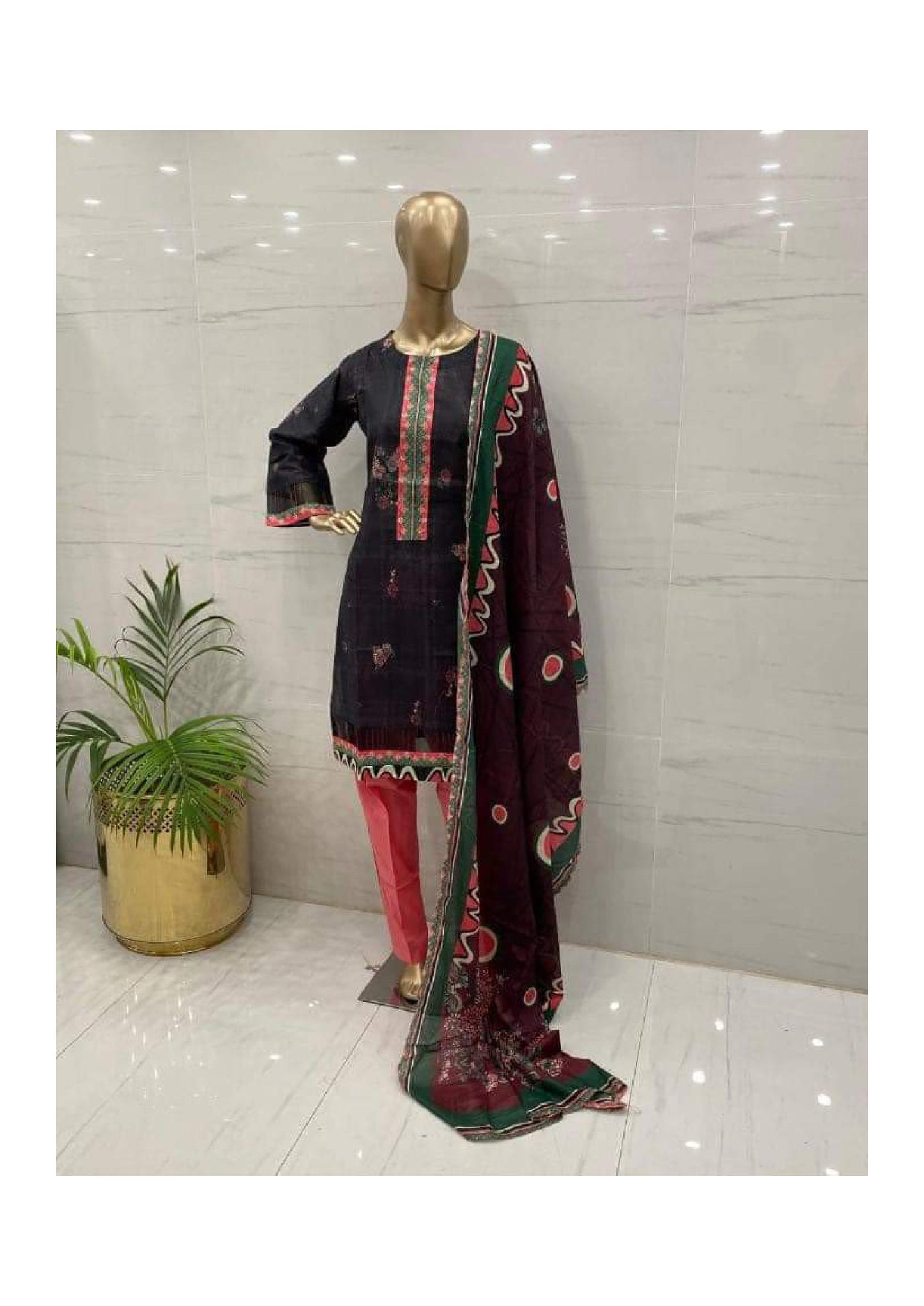 Viscose Printed 3Pcs Suits by Boga's - (TP0310)