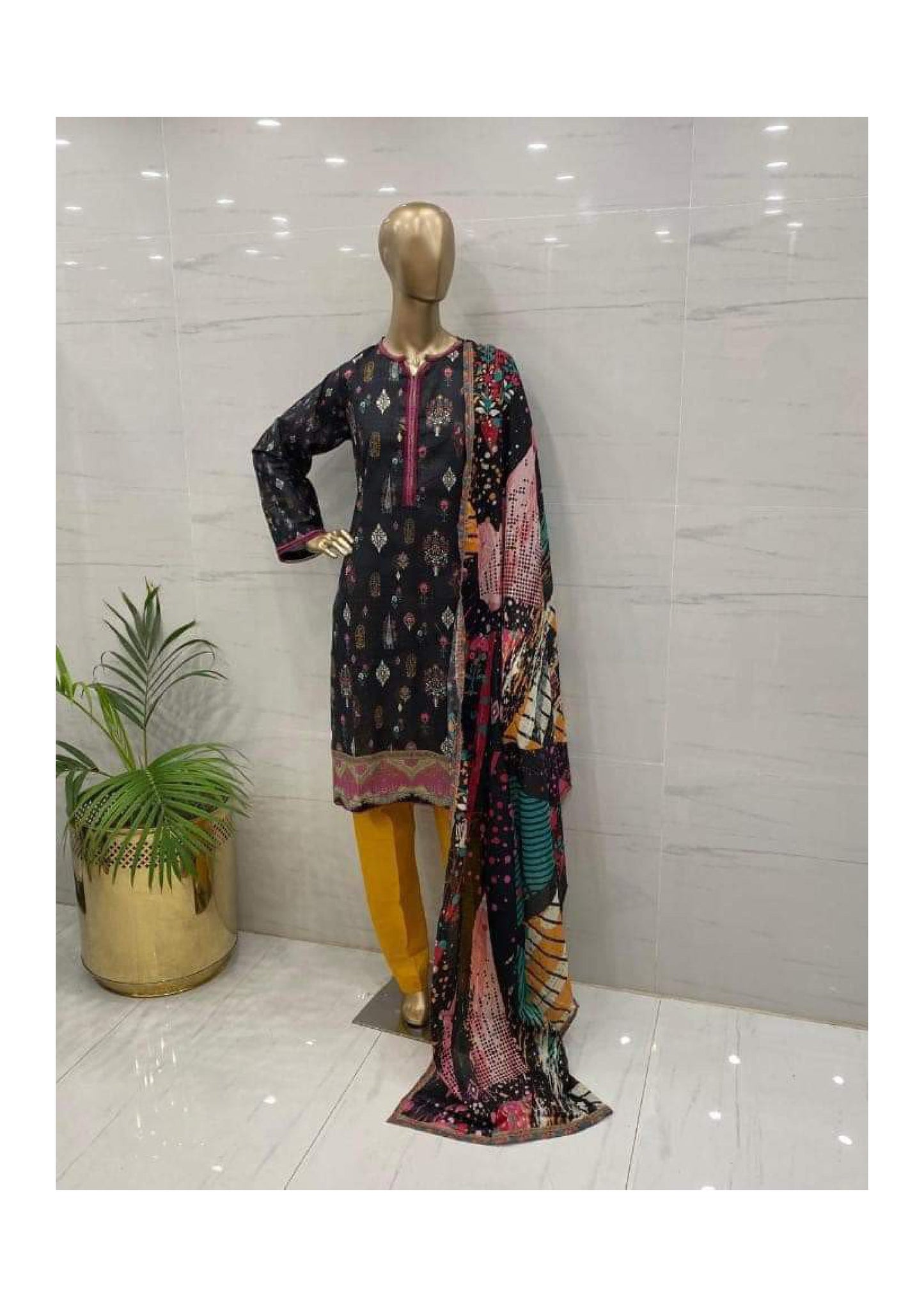 Viscose Printed 3Pcs Suits by Boga's - (TP0310)