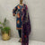 NavyBlue Viscose Printed 3Pcs Suits - (VPNB306)