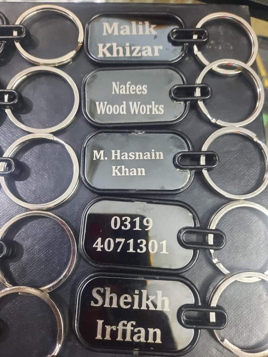 Customized metal name keychain