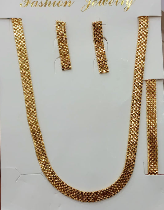 Gold Mesh Jewelry Set