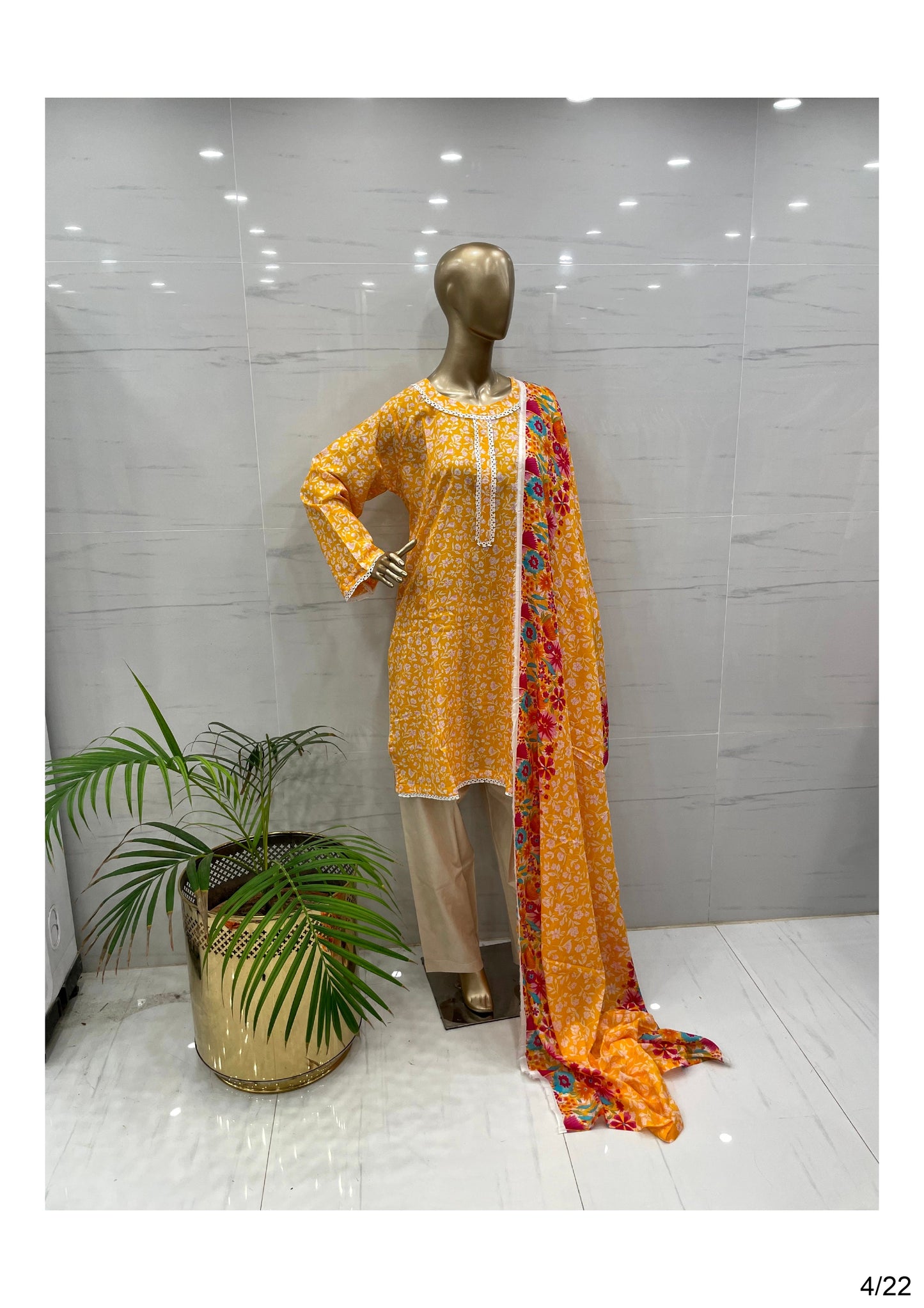 Trendy Airjet Printed Lawn Suit 3PCs - (AP3011)