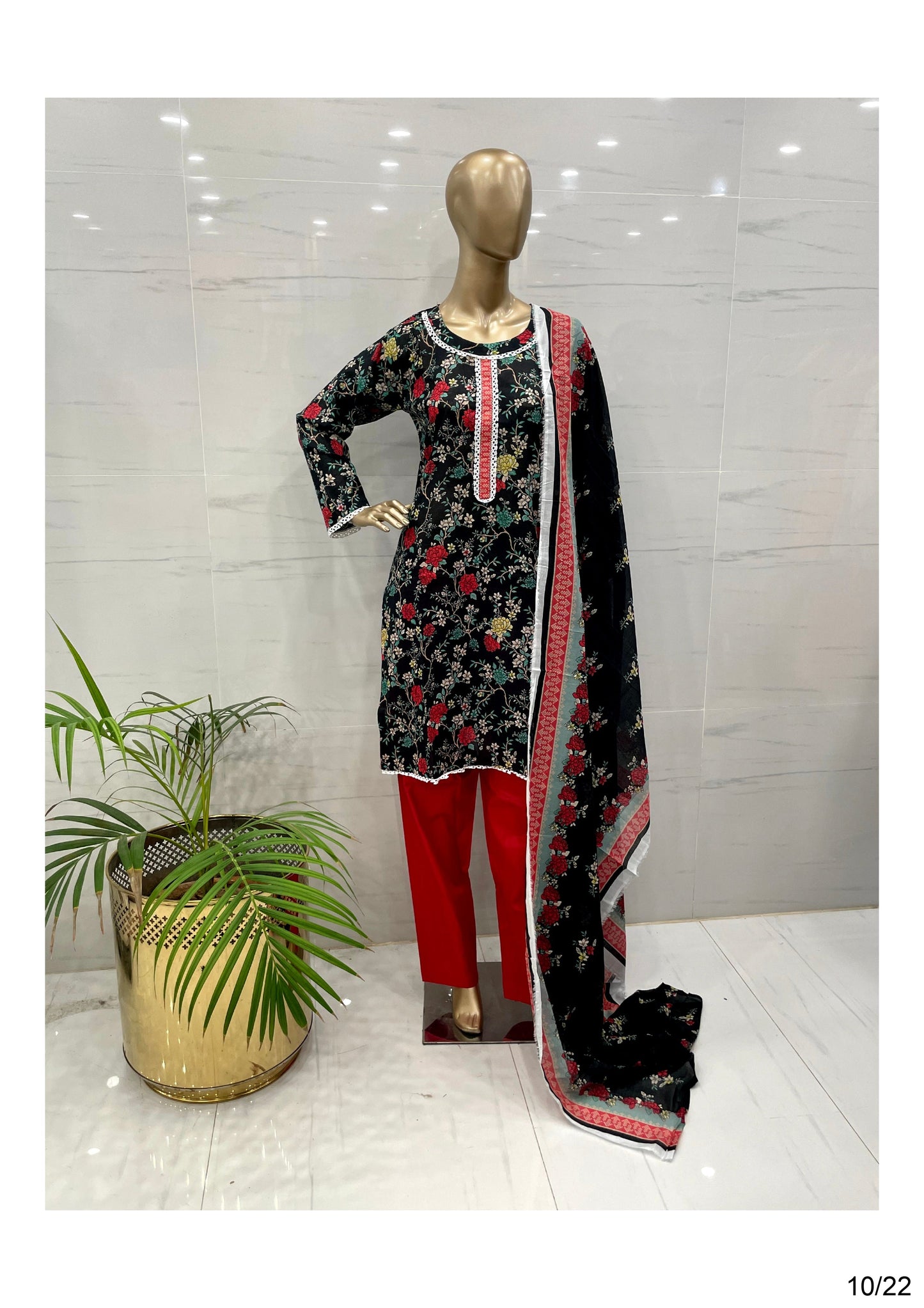 Trendy Airjet Printed Lawn Suit 3PCs - (AP3011)