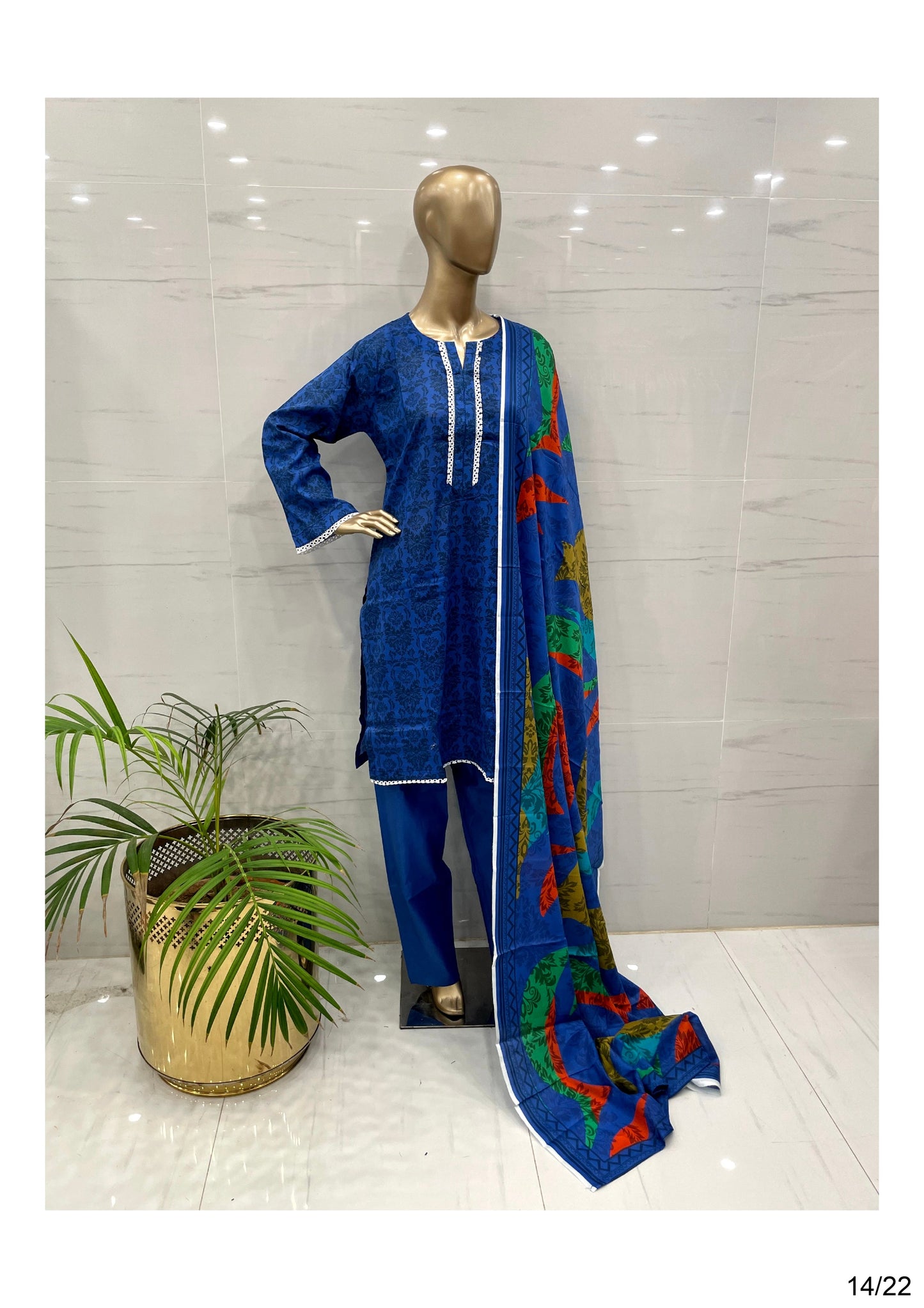 Trendy Airjet Printed Lawn Suit 3PCs - (AP3011)