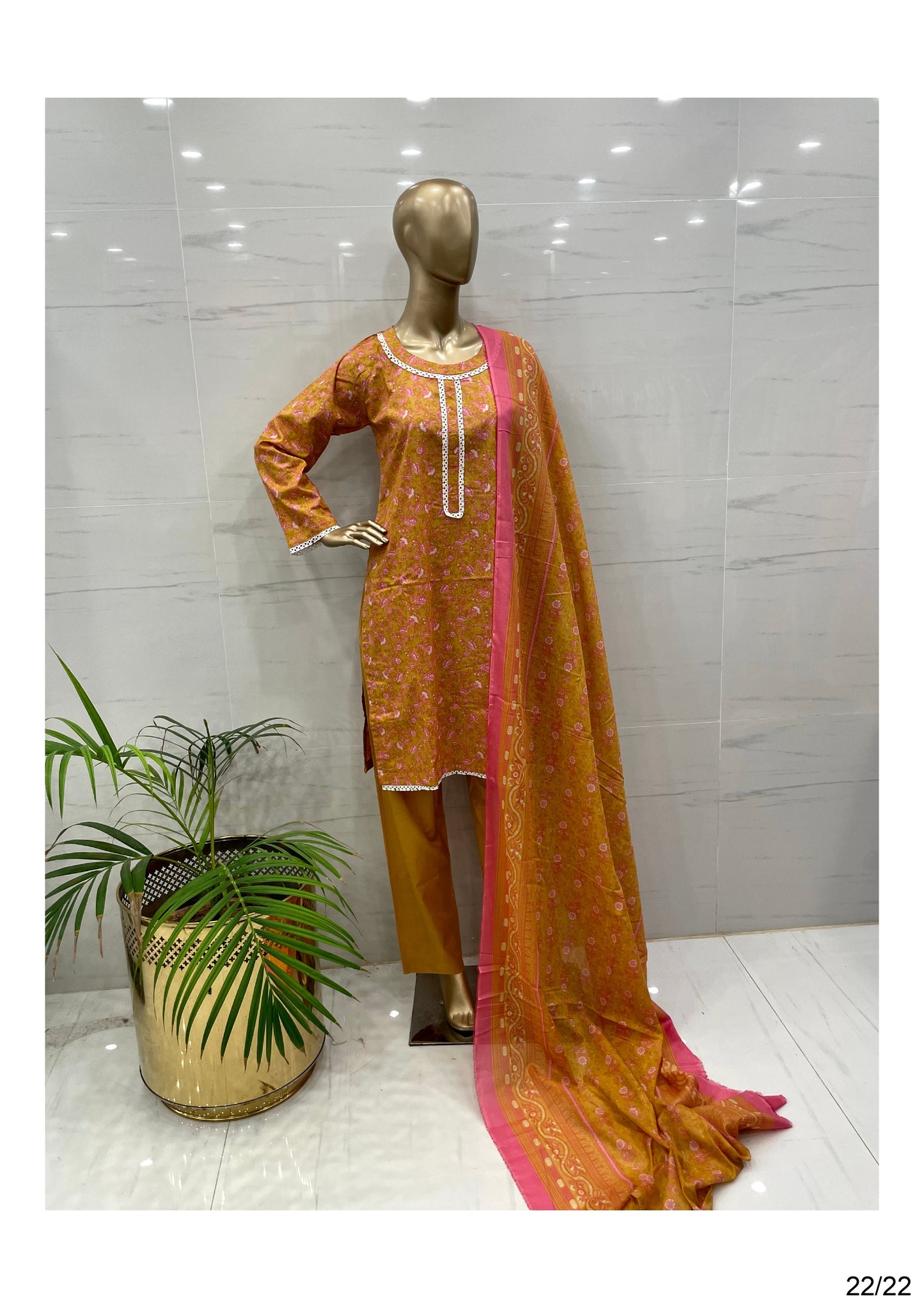 Trendy Airjet Printed Lawn Suit 3PCs - (AP3011)