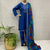 NavyBlue Printed Airjet Lawn Suit 3PCs - (ALNB033)