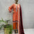 Orange Printed Airjet Lawn Suit 3PCs - (ALO035)