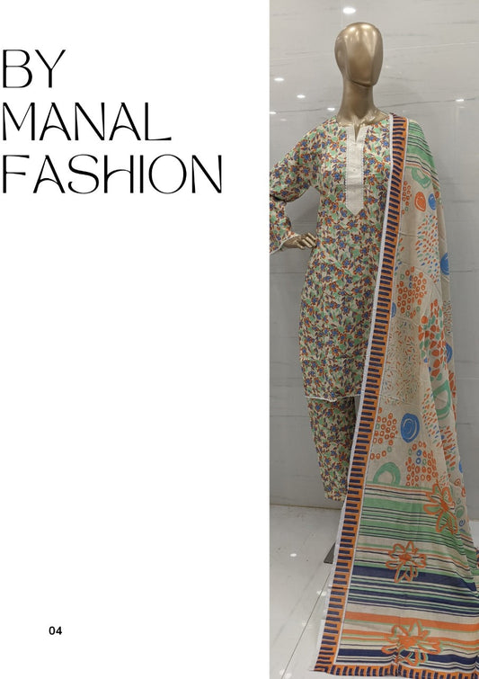 Premium Floral Printed Lawn 3Pcs Suit – (FD0303)