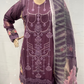 Purple 3 PCs CHIKANKARI LAWN SUIT - (CKP035)