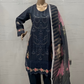 Black 3 PCs CHIKANKARI LAWN SUIT - (CKB033)